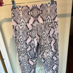 BlackMilk snake print pink stretch pants size Small